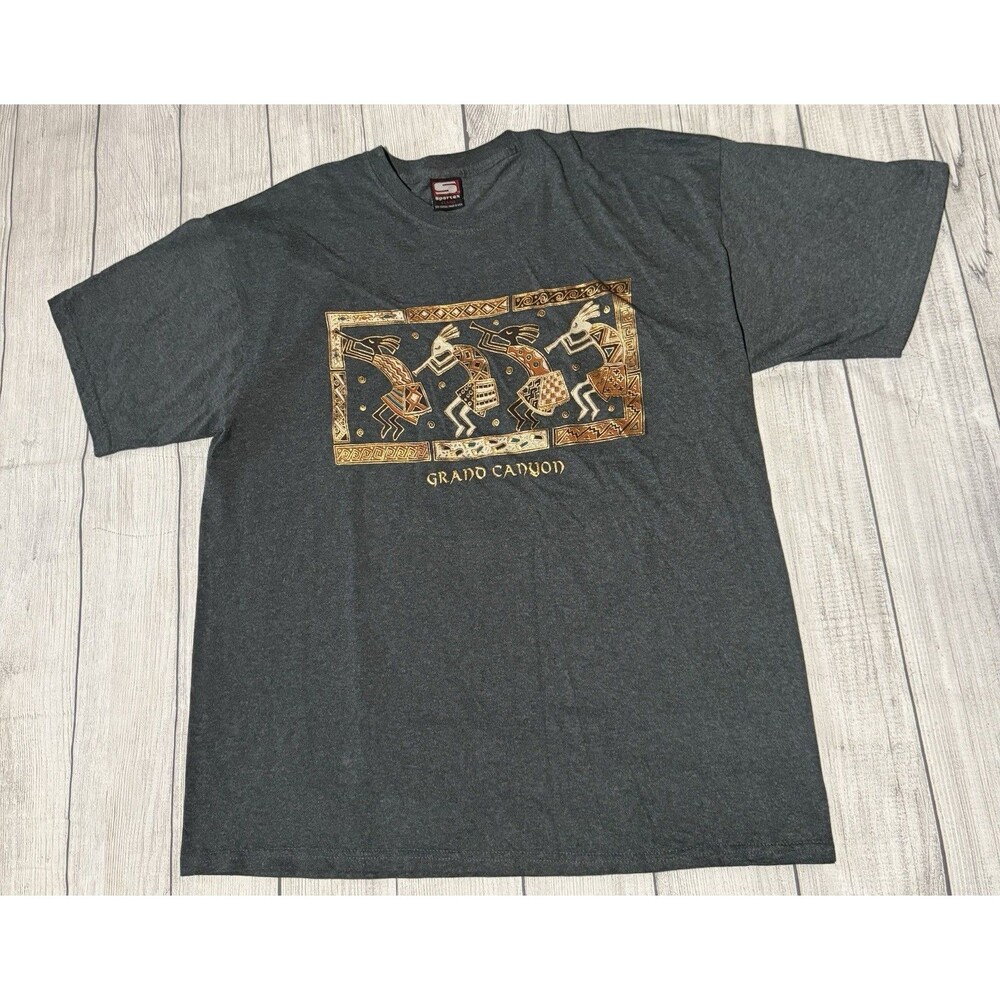 Vintage Sportex Apparel Grand Canyon Tribal Short Sleeve T Shirt Embroidered XL